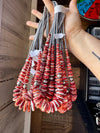 23" Red Spiny Oyster Graduated Necklace