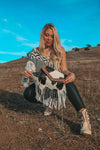 Maria Cowhide Fringe Purse