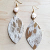 Gold and Cream Earring with Freshwater Pearl