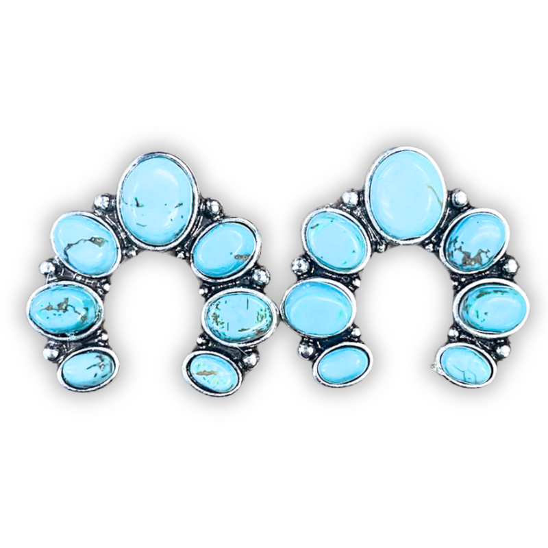 Arabella Stud Fashion Earring - Turquoise