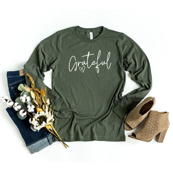 Grateful Heart Long Sleeve Graphic Tee