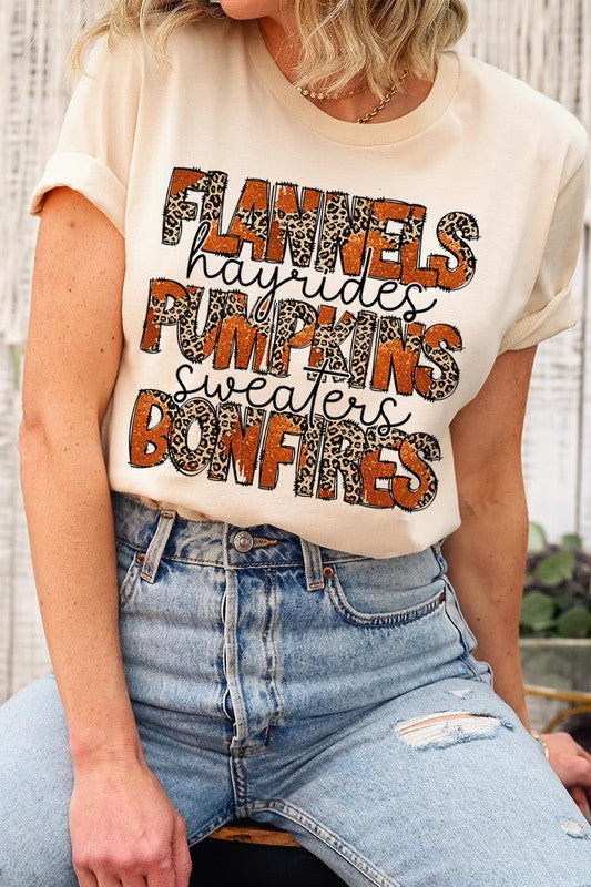 Flannels, Pumpkins, and Bonfires Tee