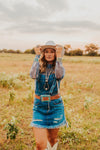 The Denim Mesh Top