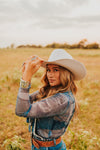 The Denim Mesh Top