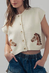 The Pony Sleeveless Cardigan