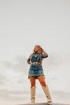 The Denim Mesh Top