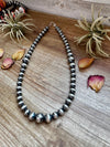 20 1/2 inch graduated 10 to 14 mm Sterling Silver Pearls necklace