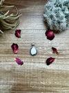 Teardrop Pendant - sterling silver with white buffalo