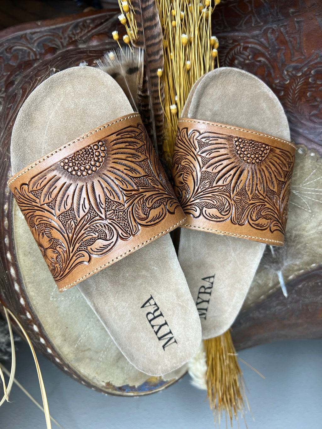 Dottie Hand Tooled Sandals