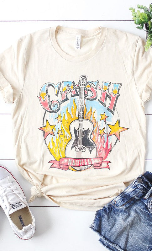 Retro Cash Nashville Guitar Graphic Tee