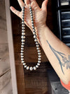 20 1/2 inch graduated 10 to 14 mm Sterling Silver Pearls necklace