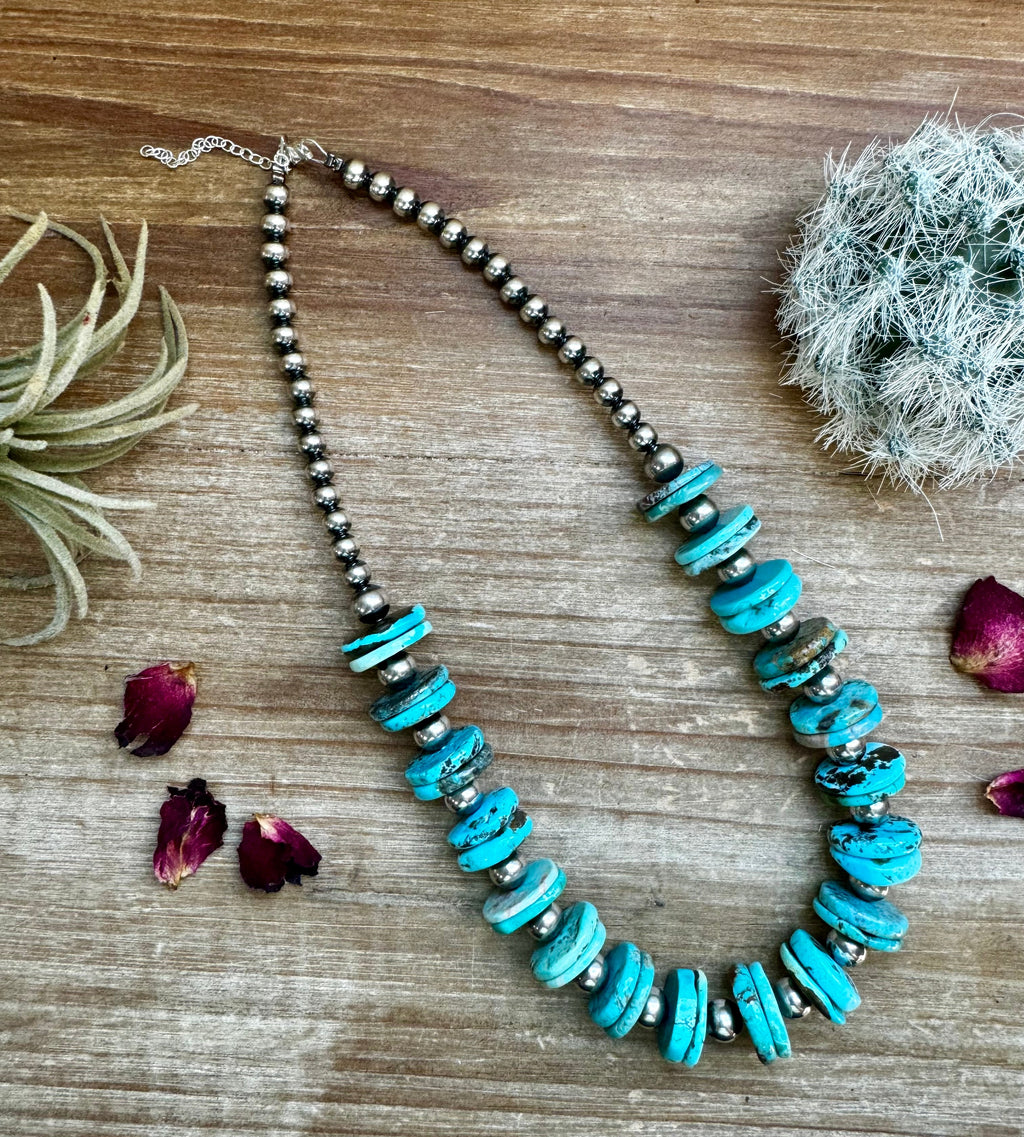 17 inch - NFR collection - sterling silver and turquoise