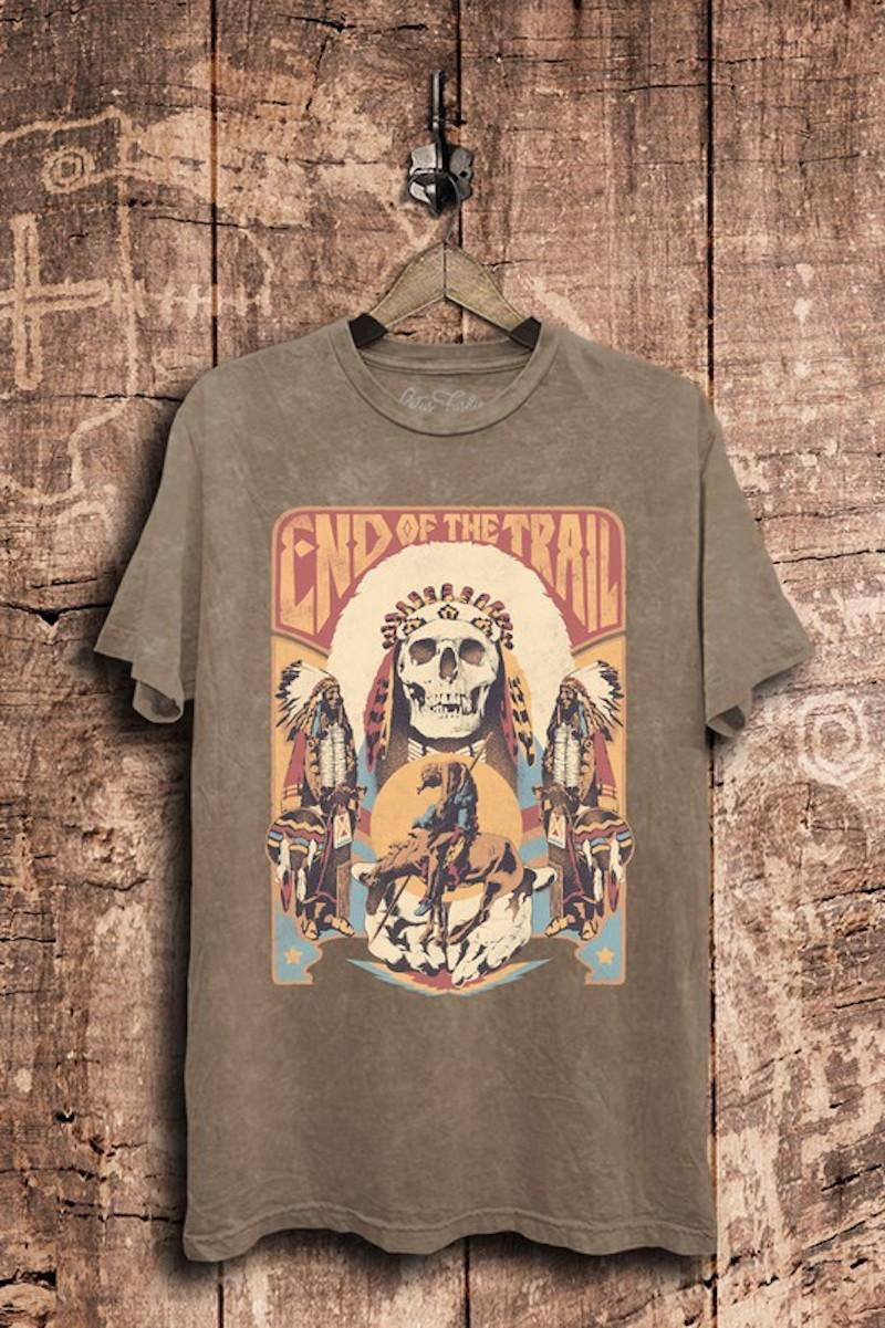 End of the Trail Tee Mocha