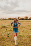 The Denim Mesh Top