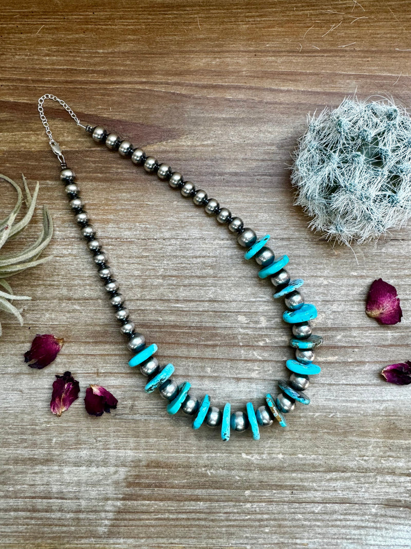 15 inch - NFR collection - sterling silver and turquoise