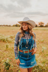 The Denim Mesh Top