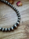 20 1/2 inch graduated 10 to 14 mm Sterling Silver Pearls necklace