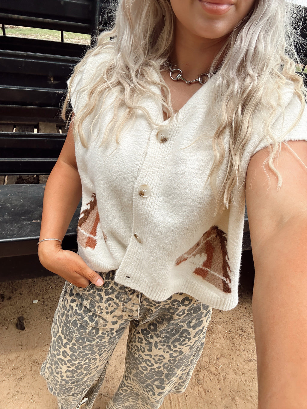 The Pony Sleeveless Cardigan