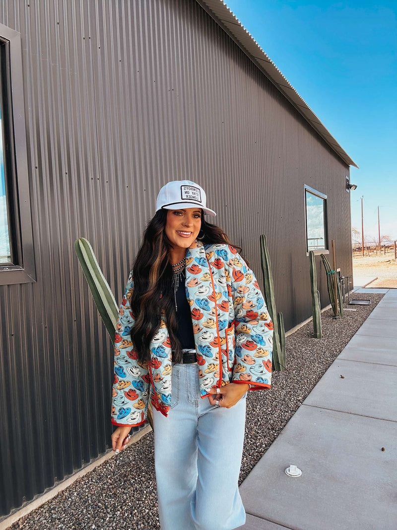 The Cowboy Hat Quilted Jacket - large