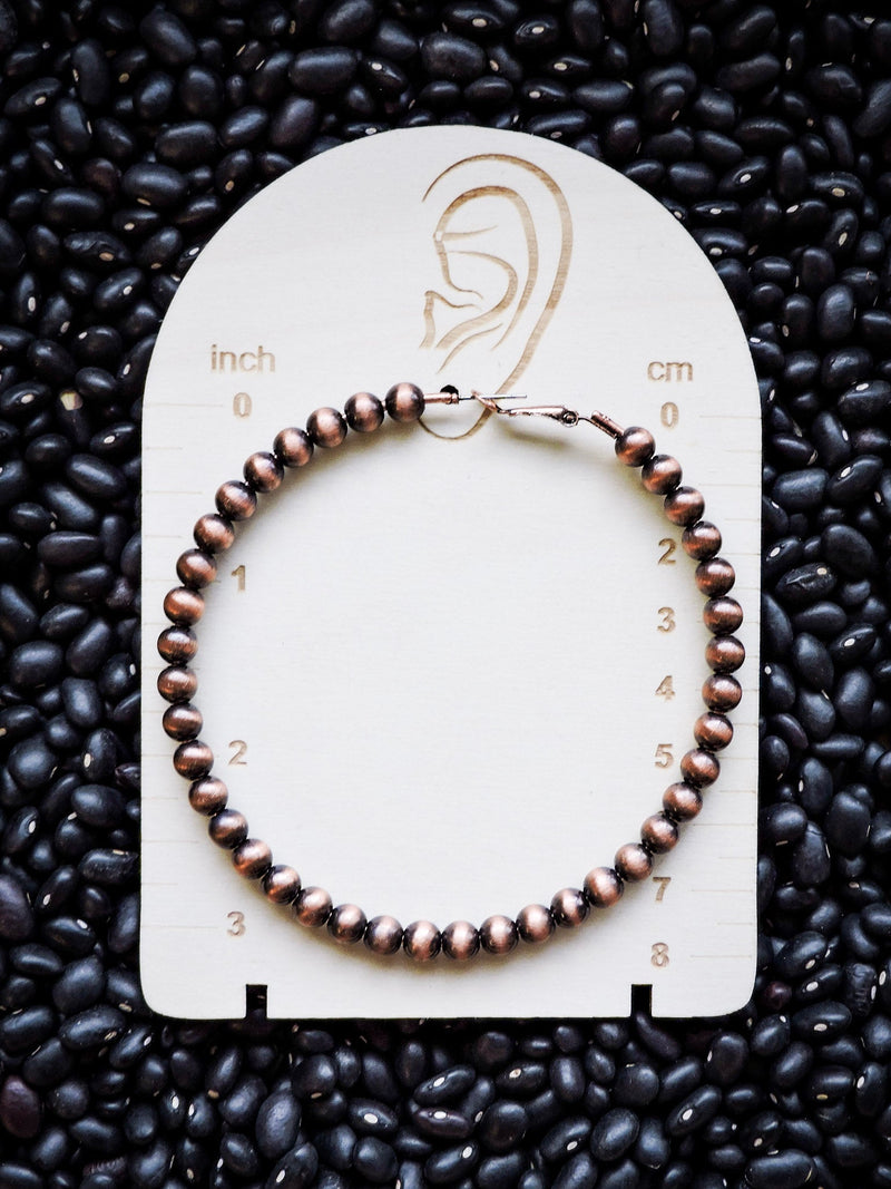 Rue Hoop Fashion Earrings - Copper