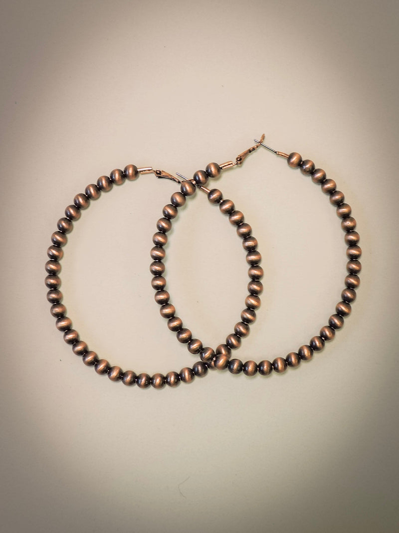 Rue Hoop Fashion Earrings - Copper