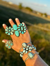 Cuff - Sterling silver Cuff Bracelet with Golden Hills turquoise