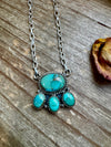 Cluster Necklace Kingman Turquoise & Sterling Silver