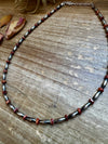 14-Inch Sterling Silver Torpedo & Spiny Oyster Heishi Choker