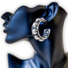 Austin Bubble Stud Hoop Fashion Earring - Silver