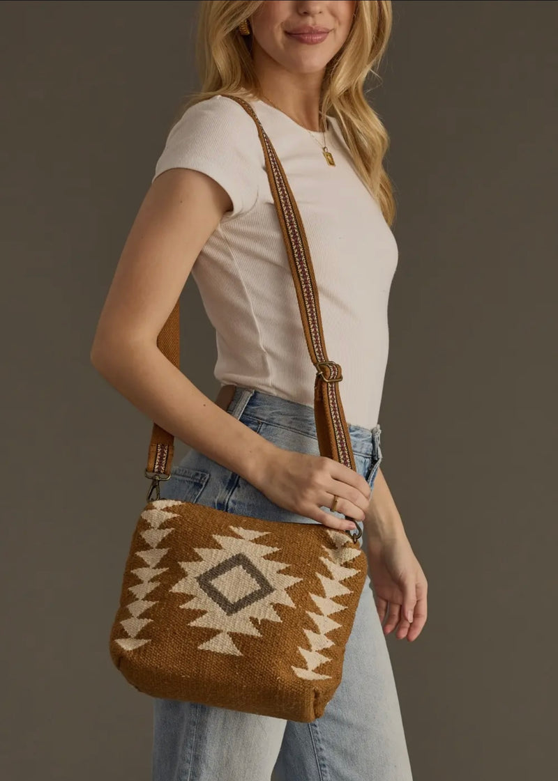 Copper, Cream and Green Crossbody
