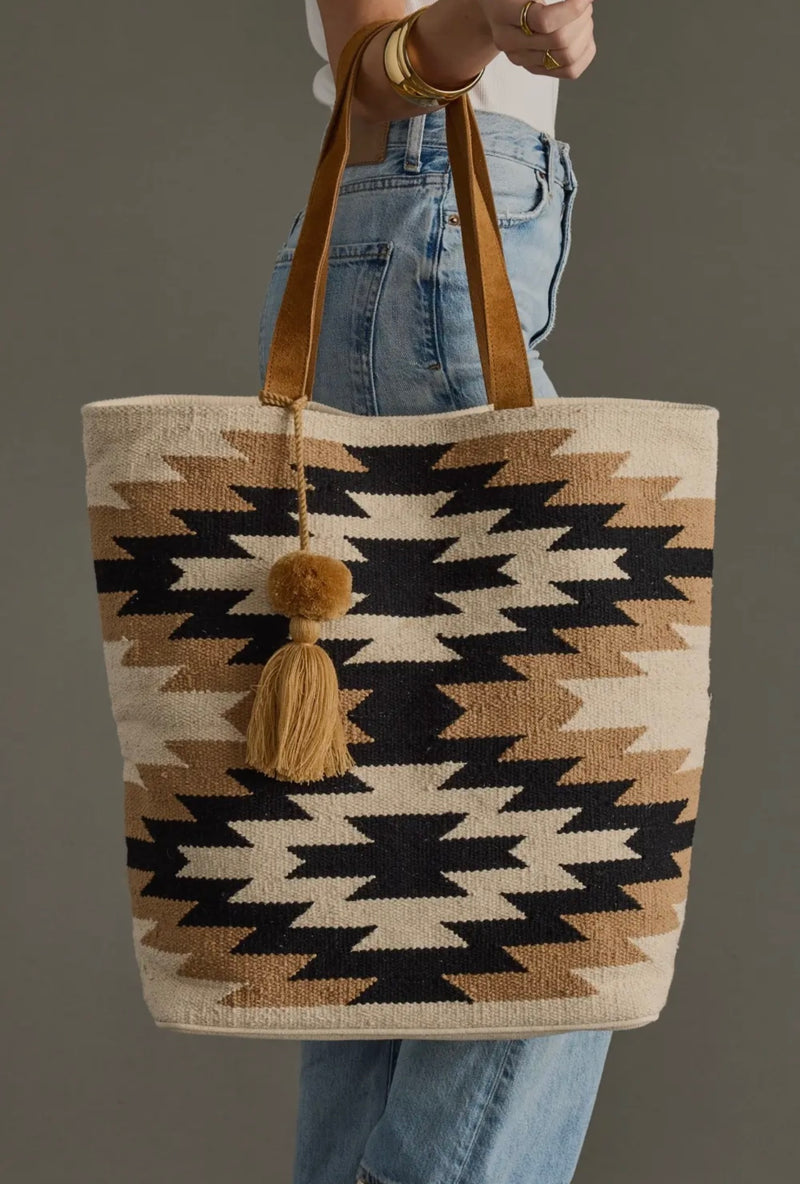 Town, Tan and Cream Tote Bag