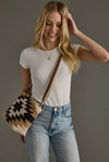 Cream, Black and Tan Crossbody