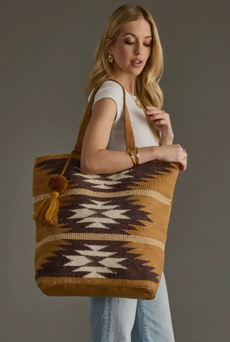 Camel, Brown and Cream Tote