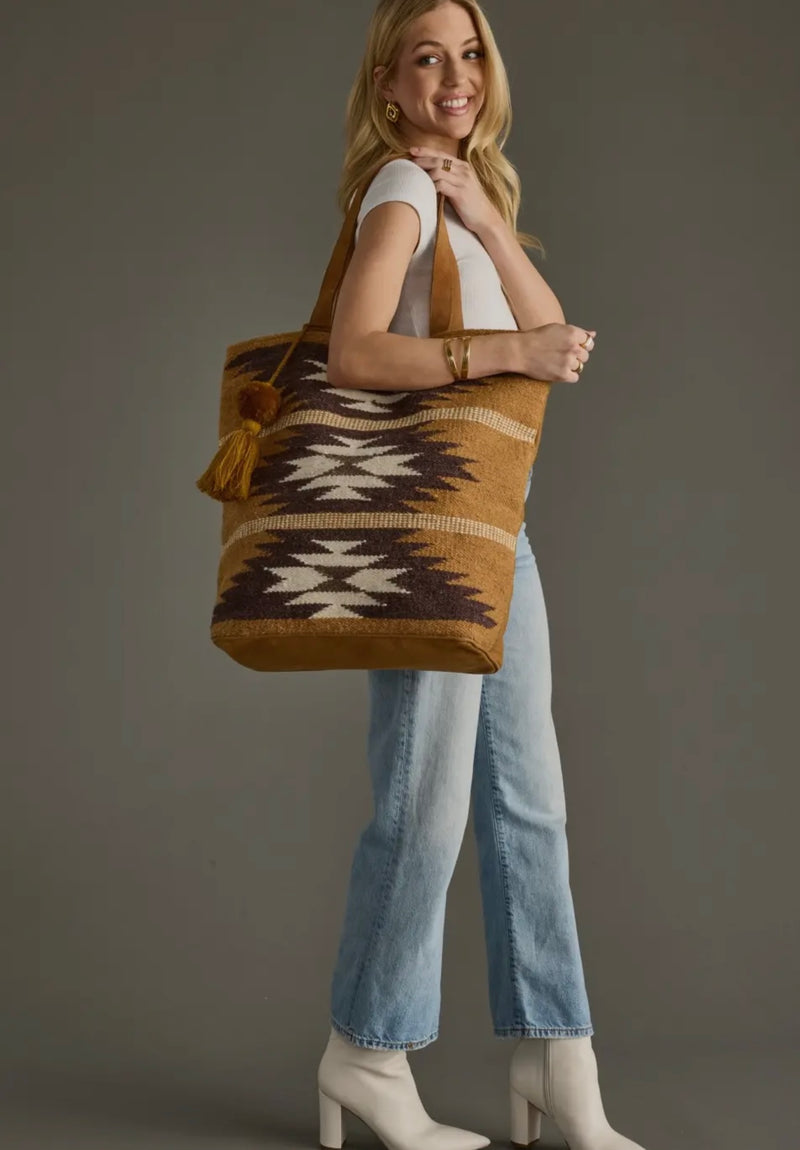 Camel, Brown and Cream Tote