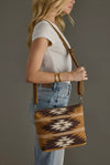 Tan, Brown and Cream Crossbody