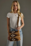 Tan, Brown and Cream Crossbody