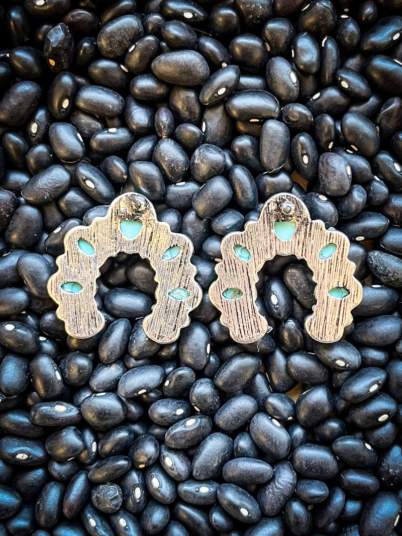 Arabella Stud Fashion Earring - Turquoise