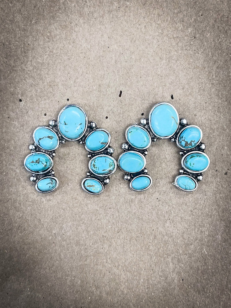 Arabella Stud Fashion Earring - Turquoise