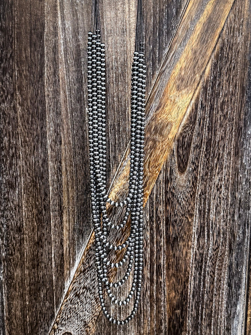 Gatton Navajo Style Pearl Layer Fashion Necklace