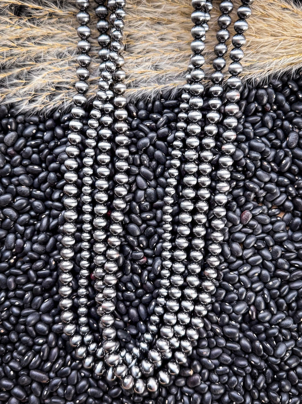 Polly Navajo Style Pearl Layer Fashion Necklace