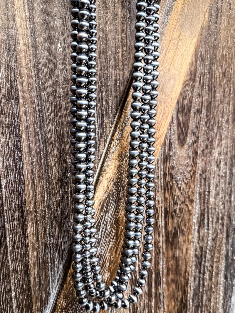 Polly Navajo Style Pearl Layer Fashion Necklace