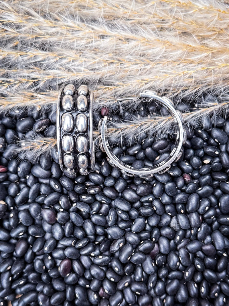 Abilene Metal Bubble Fashion Stud Hoop Earrings