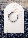 Abilene Metal Bubble Fashion Stud Hoop Earrings