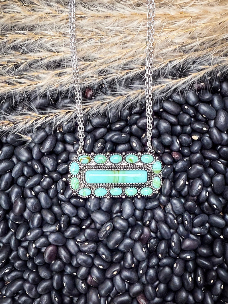 Cora Western Stone Pendant Fashion Necklace