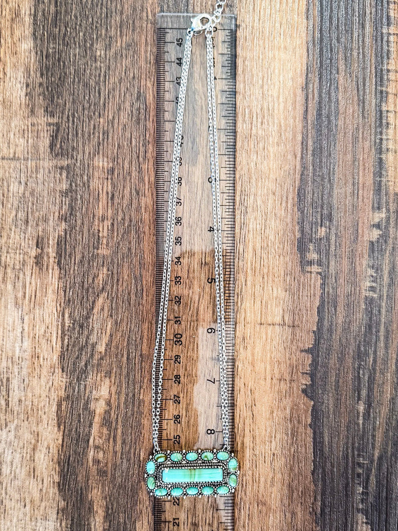 Cora Western Stone Pendant Fashion Necklace