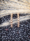 Galveston Metal Bubble Fashion Stud Hoop Earrings - Gold