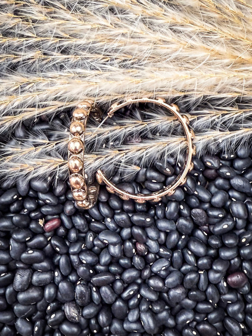 Galveston Metal Bubble Fashion Stud Hoop Earrings - Gold
