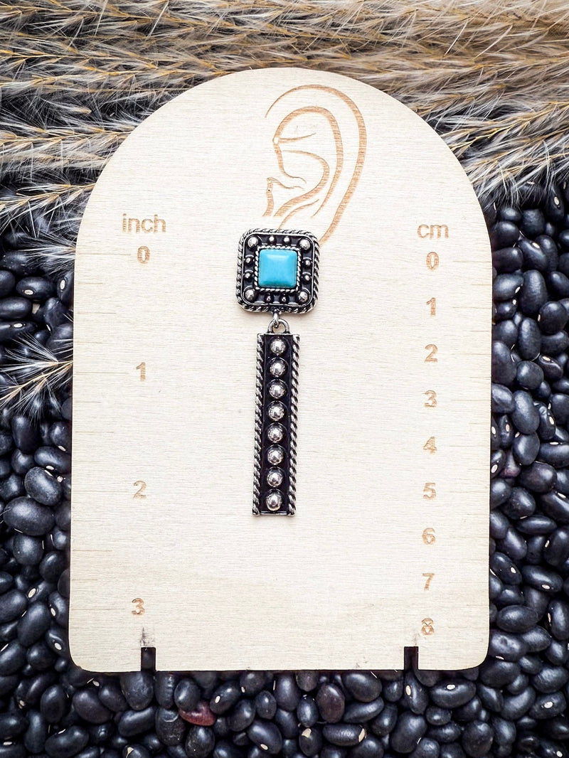 The Silverado Bars – Western Fashion Stud Drop Earrings