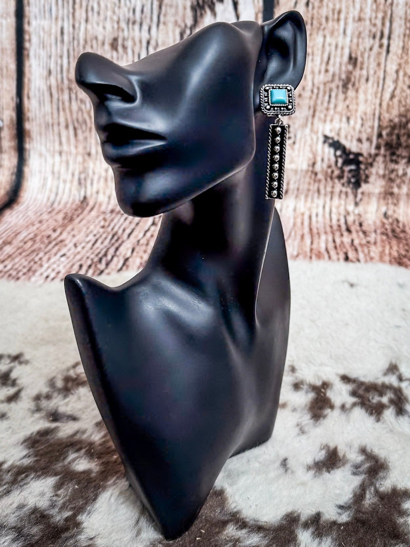 The Silverado Bars – Western Fashion Stud Drop Earrings