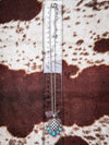 The Rodeo Queen Necklace – Checker Teardrop & Concho  Fashion Pendant